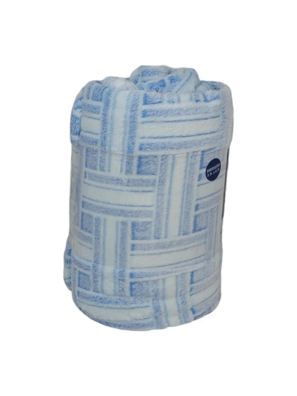 The Big One Oversized Plush Throw Blanket Blue Vintage Weave  6'x5' or 60